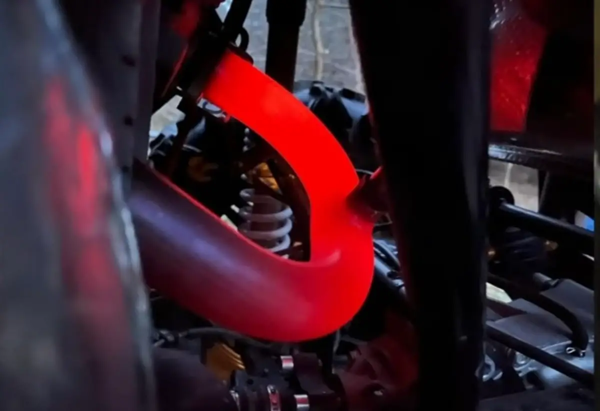 UTV Exhaust Glowing Red