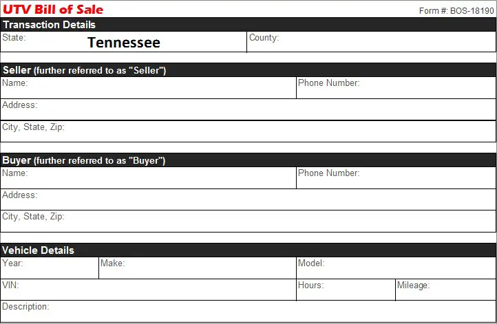 How To Register an off-state Bought UTV in Tennessee? Tennessee UTV And ATV Registration