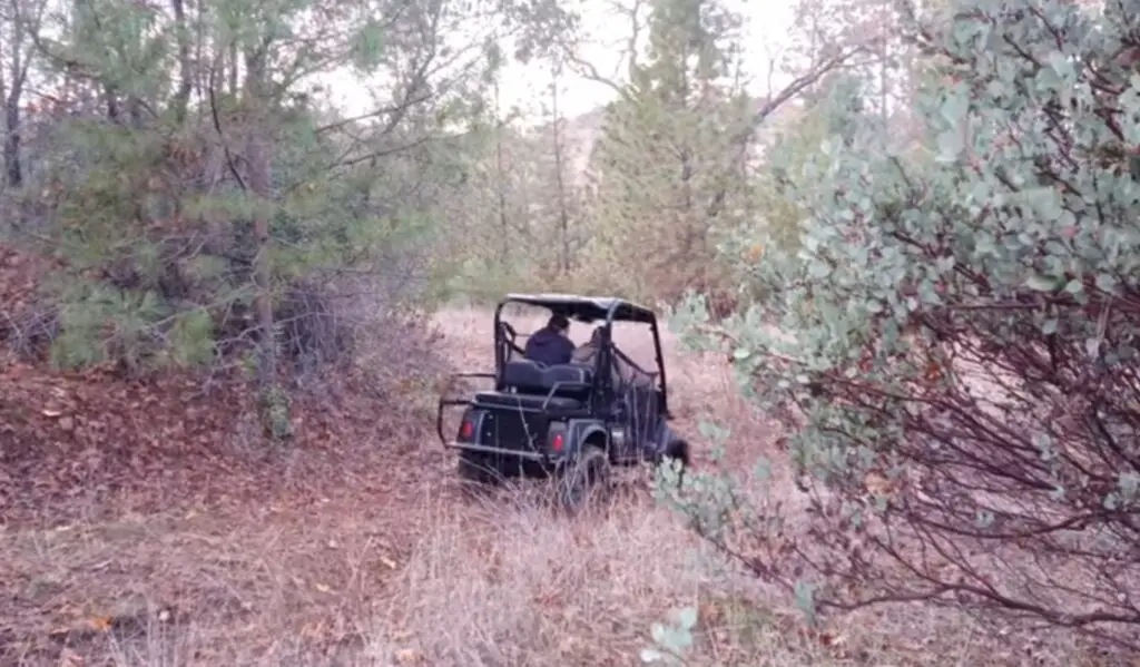 Venturing into dense forests, I felt the adrenaline rush of off-road exploration in my Tracker Electric UTV.