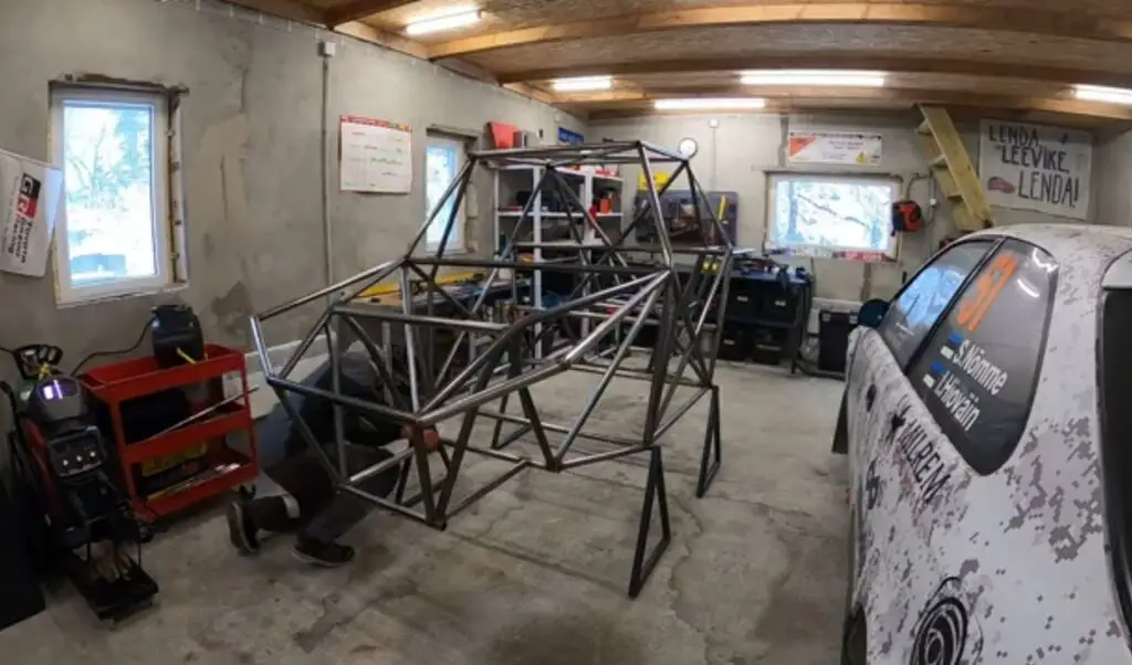 I was making UTV frame in my garage.