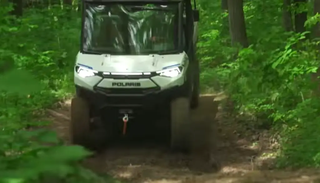 Amidst the towering trees and dense foliage of the forest, my Polaris Ranger XP Kinetic provided me with the means to embark on a journey of discovery, as I explored remote trails and encountered wildlife in its natural habitat.