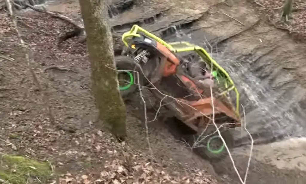 Steering with precision, I tackled the daunting slope, my UTV roaring with power as I chased victory in the intense hill climb competition.