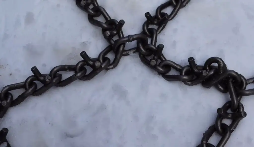 Side by side tire chain