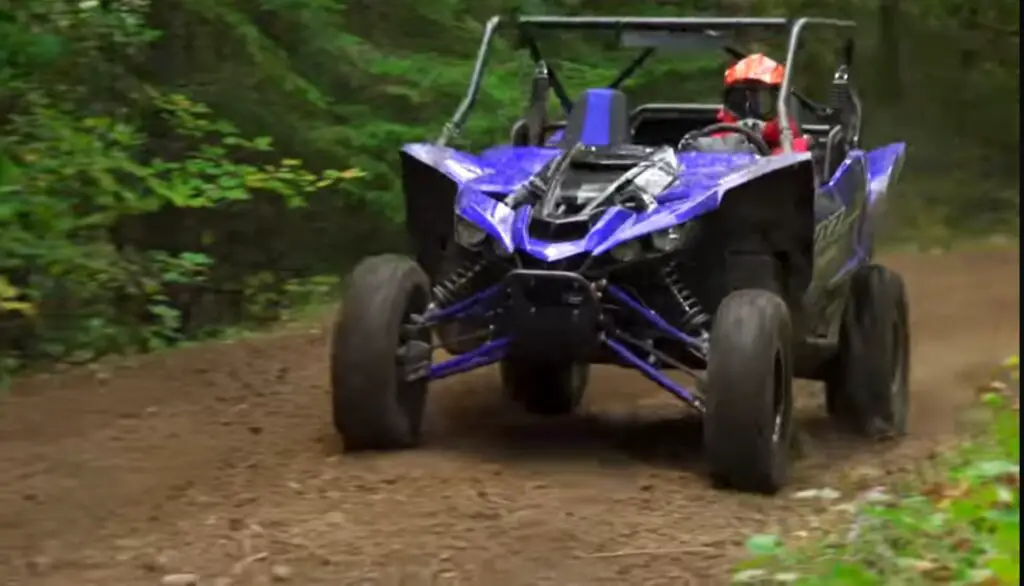 I was driving the Yamaha YXZ UTV through a jungle road.