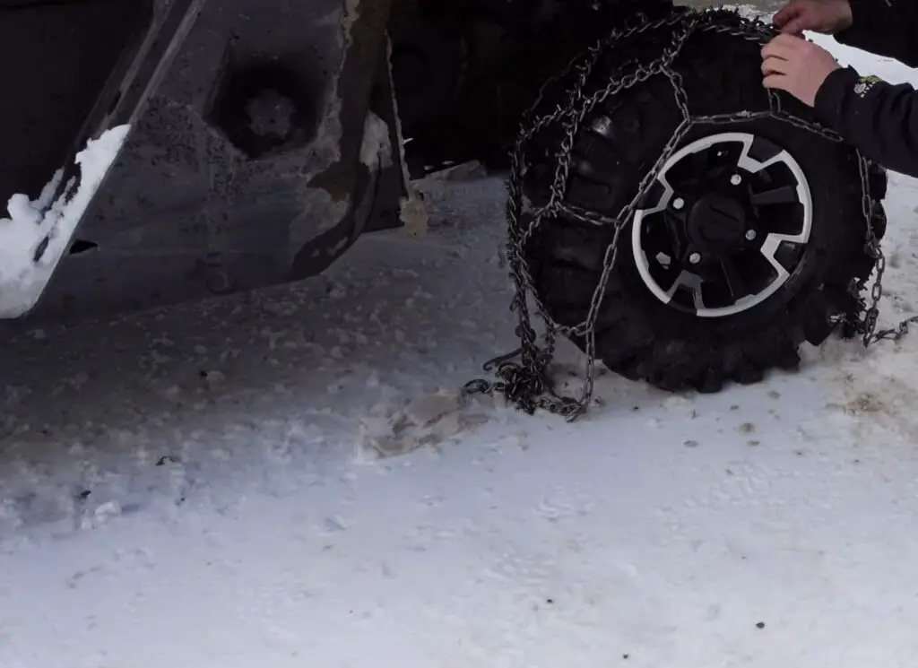 UTV side by side tire chain