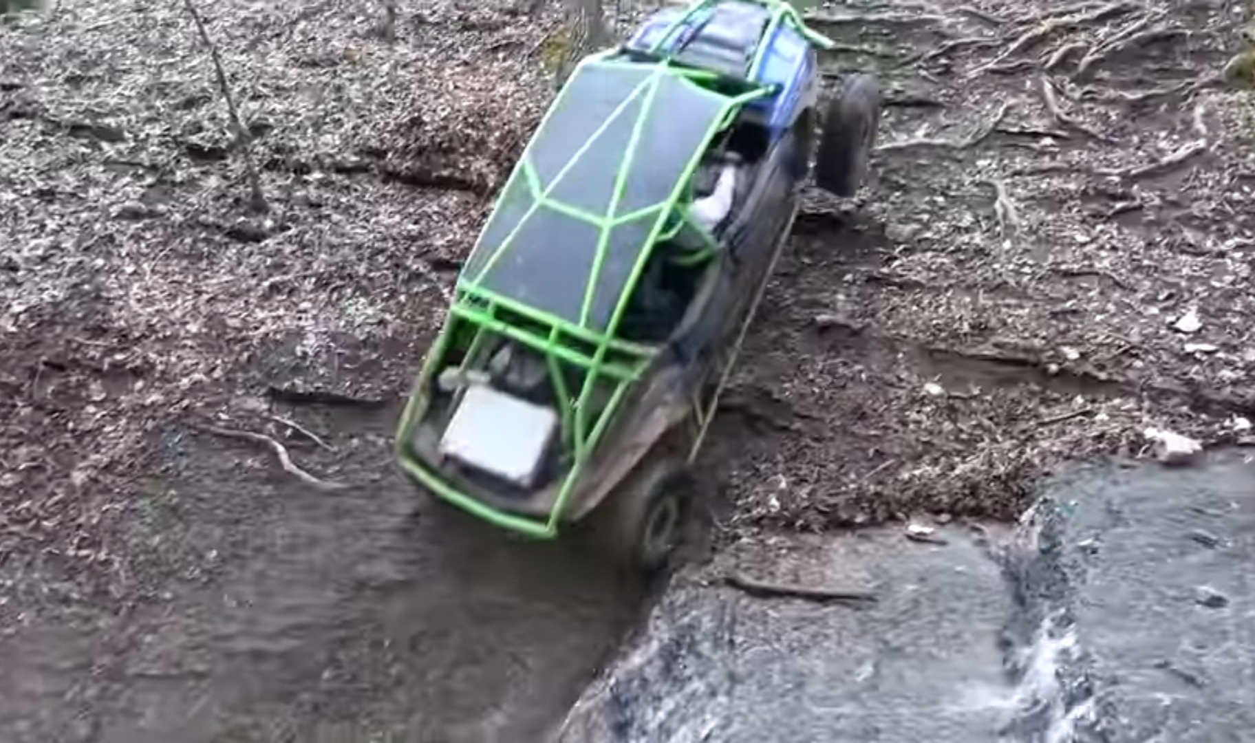 UTV side by side climbing hill