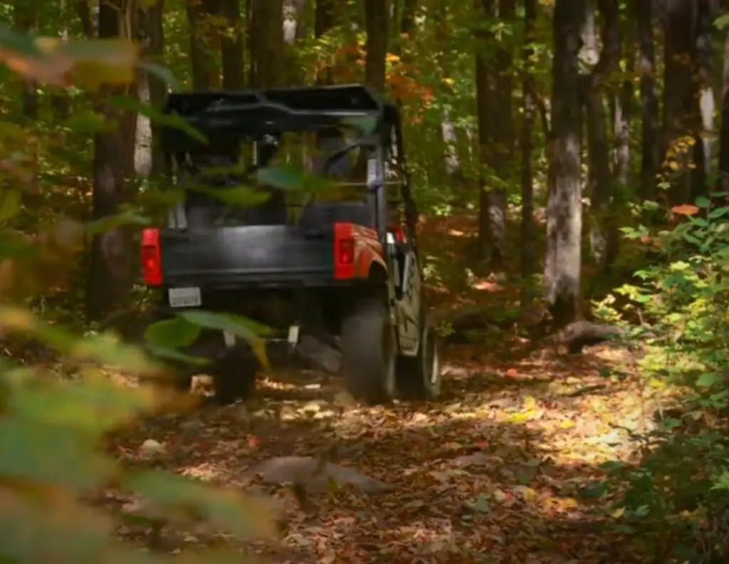 Through the dense foliage and winding trails, I navigated with ease aboard the Yamaha Rhino 700, its intuitive controls and exceptional traction making every forest adventure unforgettable.