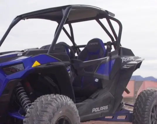 A blue Polaris RZR XP Turbo S 