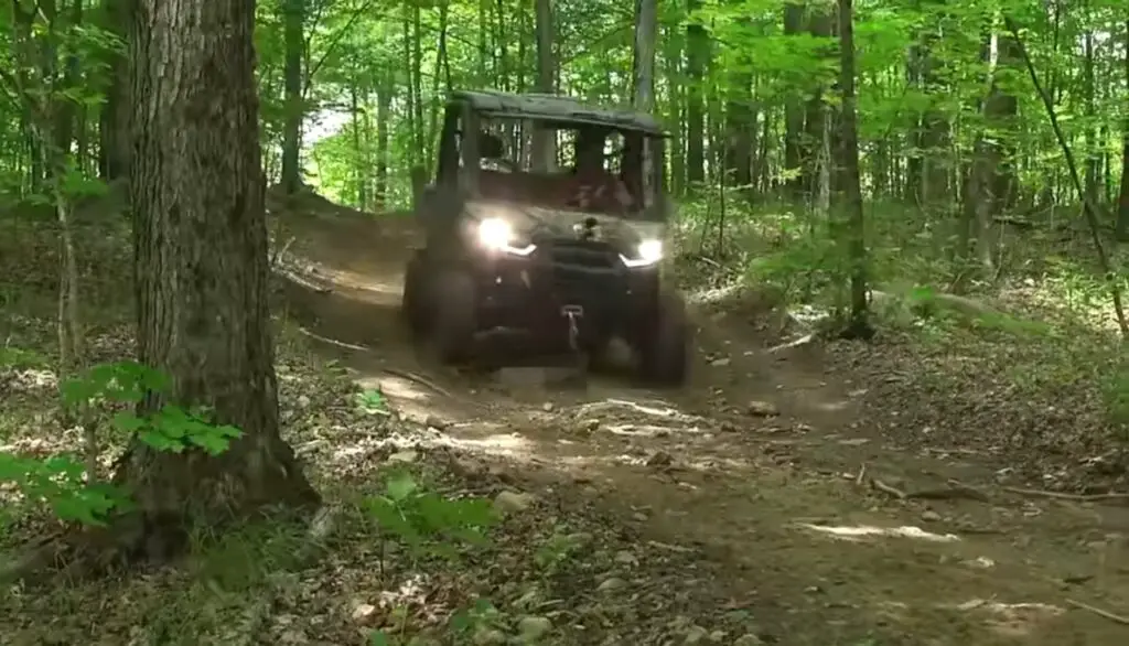 I ventured into uncharted forest territory, my Can-Am Defender HD10 proving its mettle every step of the way.