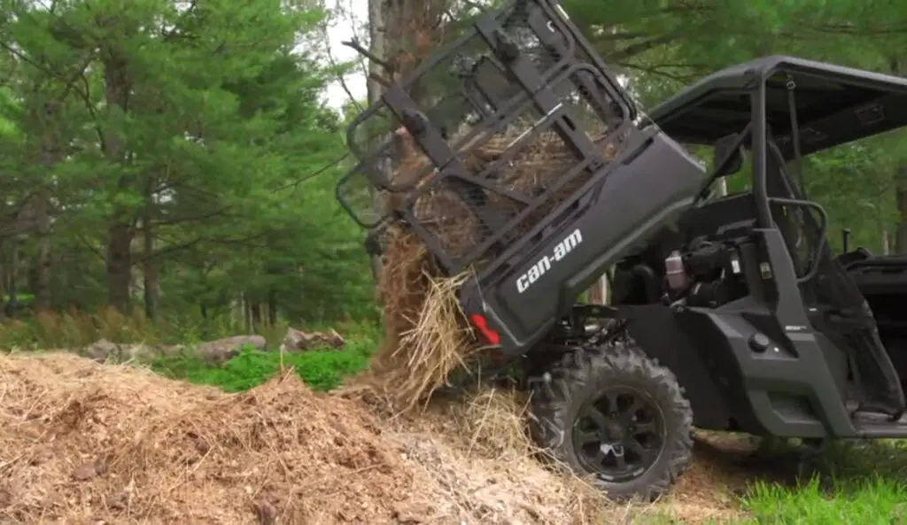 I often use my Can-Am Defender UTV to pull trailers loaded with firewood from the back forest.