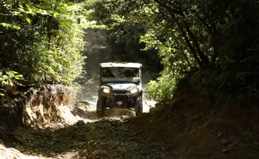 I was driving the Honda Pioneer 1000 through a dirt forest road after fixing engine stalling problem.