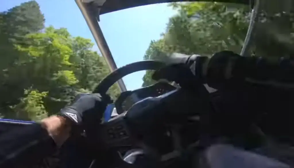 I was driving the Polaris RZR through a jungle road.