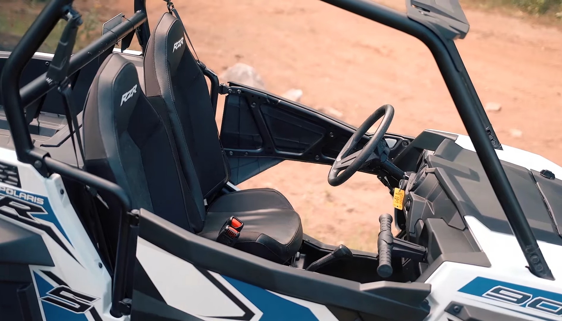 Polaris RZR 900 interior view.