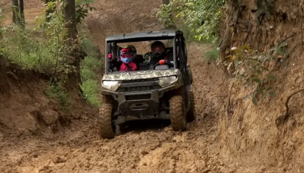 I had an amazing time taking the Polaris Ranger Crew XP 1000 on a dirt adventure, tackling every bump and hill with ease.