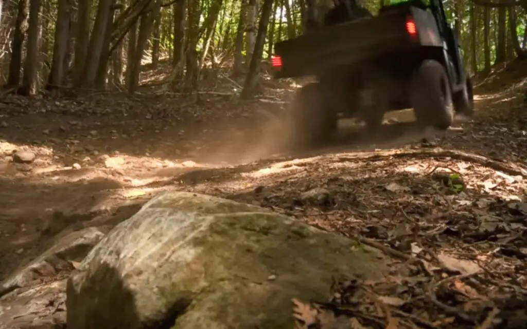 I trust my Polaris Ranger 500 to get me through muddy paths during the rainy season.