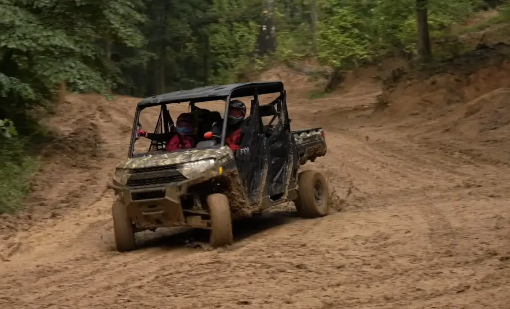 Through dirt roads and dusty trails, I embarked on a thrilling adventure, the wind in my hair and the roar of my Polaris Ranger Crew 1000 beneath me, a true explorer of the open terrain.