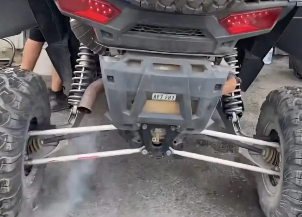 UTV ATV white smoke from exhaust