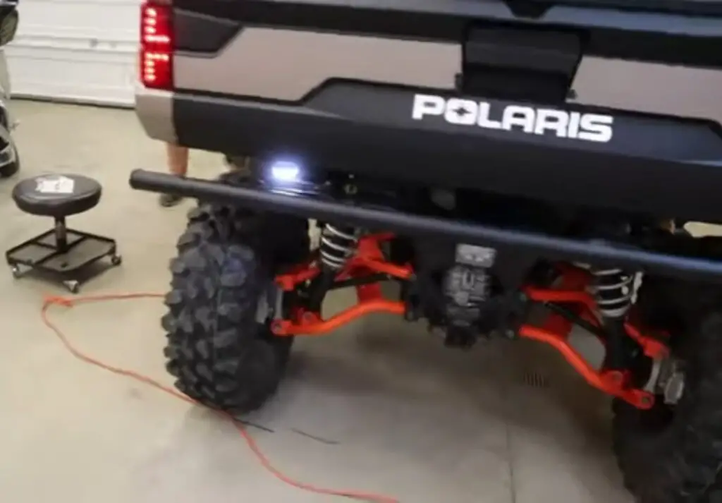 Polaris side by side license plate location