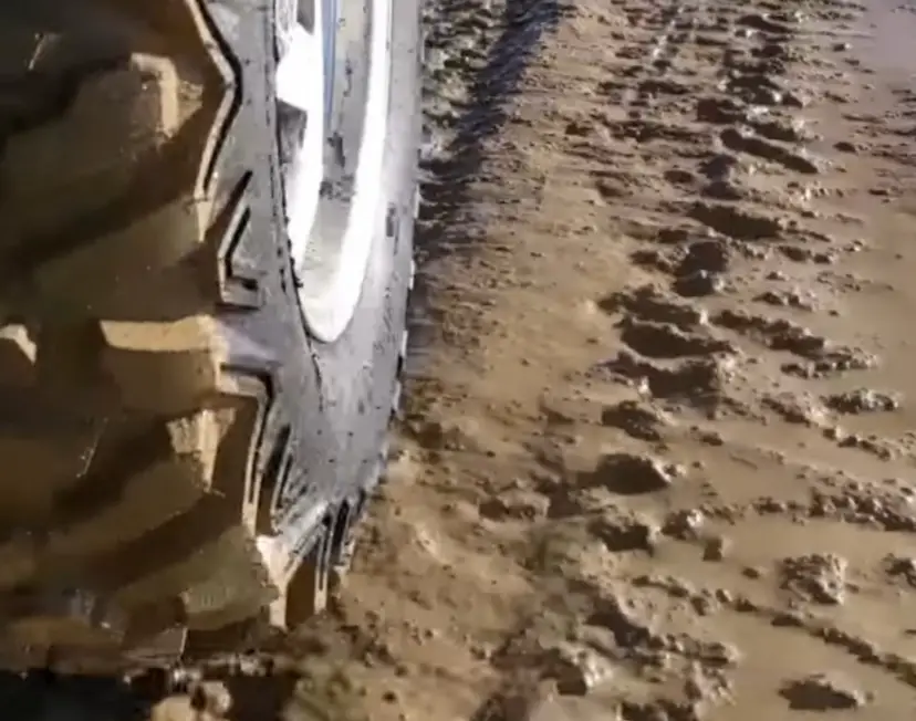 UTV tires in mud