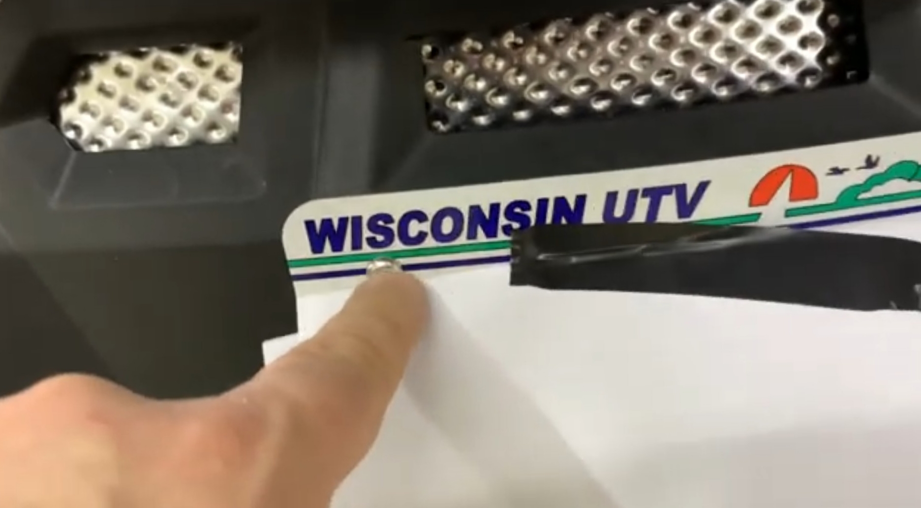 Wisconsin ATV And UTV License Plate Location 