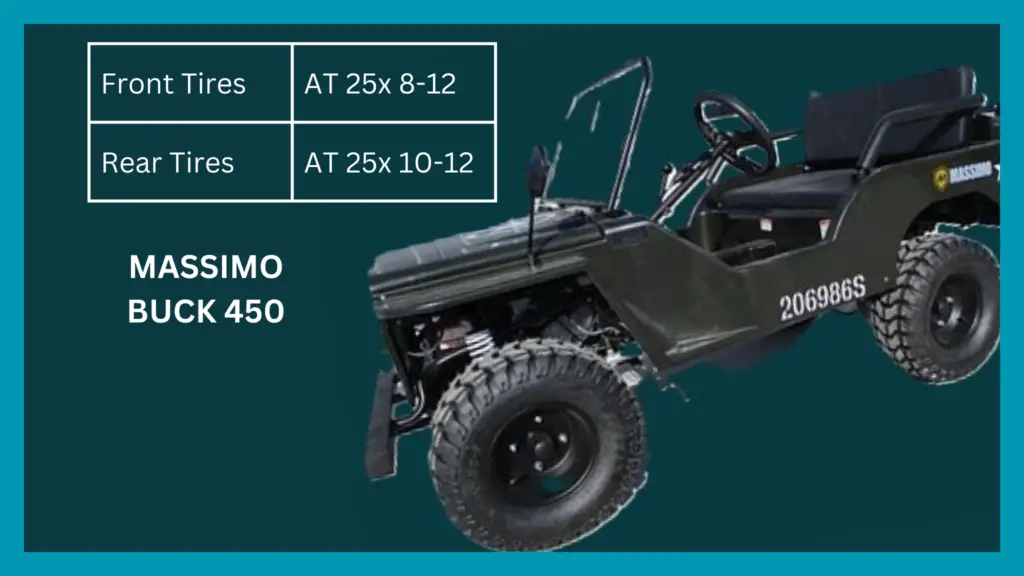 Massimo buck 450 tire specifications