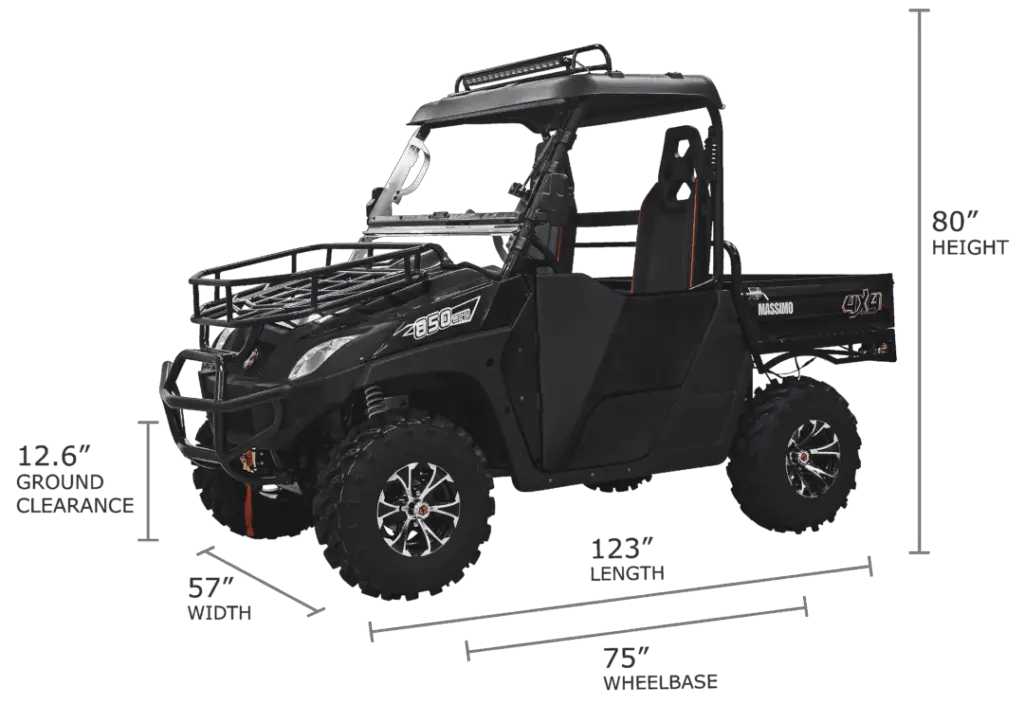 What is the ground clearance of Massimo MSU 850?