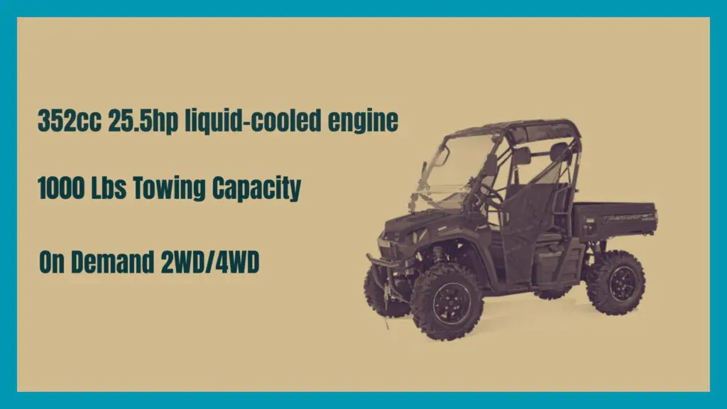 Massimo T boss 410 UTV Features and specifications