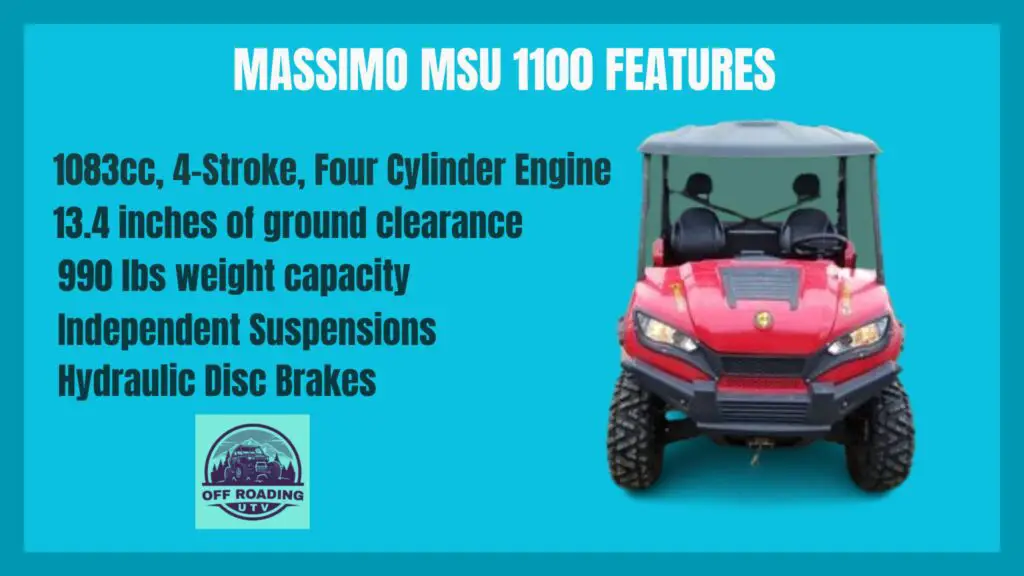 Massimo MSU 1100 Features 