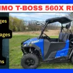 Massimo T-Boss 560X Golf Cart with 10-inch touchscreen on a trail